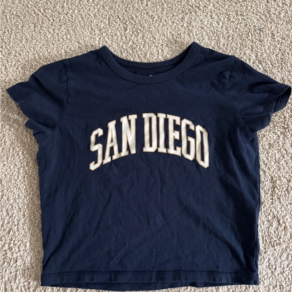 Hollister Dark Blue Tee with San Diego Print